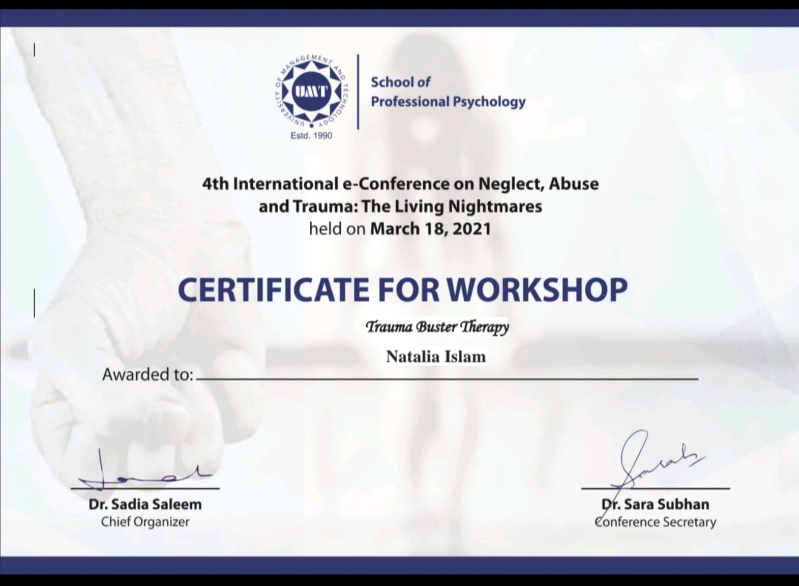 Trauma Buster Therapy Workshop