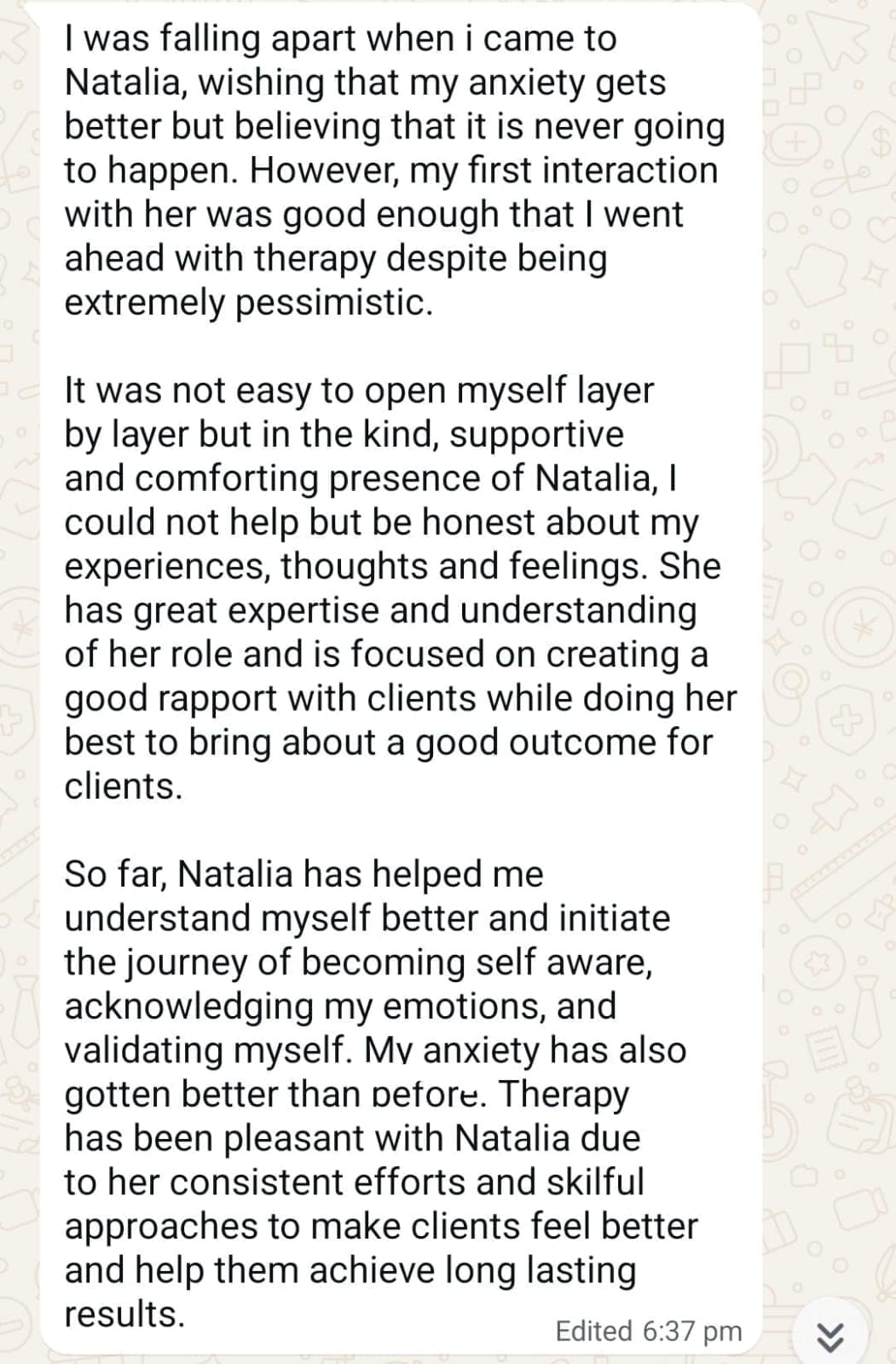 Client review screenshot