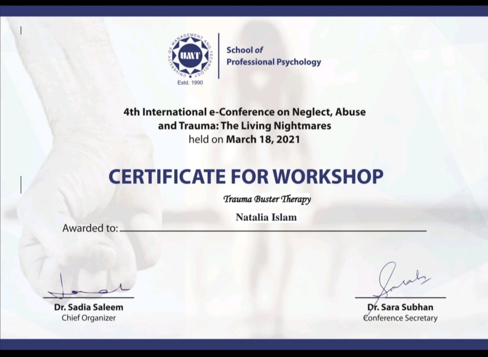 Trauma Buster Therapy Workshop