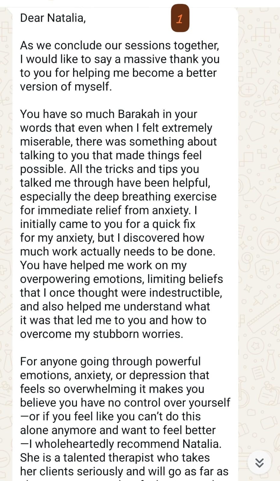Real client review