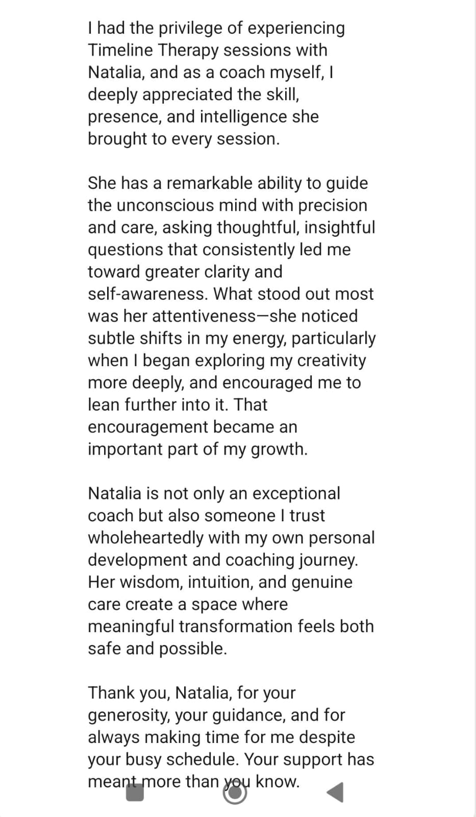 Real client review